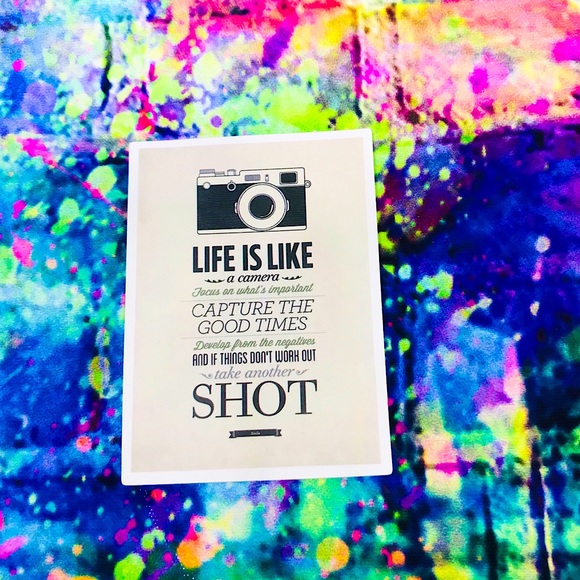Life is Like A Camera Motivational Mini Poster Stickers Decor - Picture 1 of 5